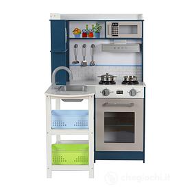 CUCINA ANGOLARE LEGNO H.100CM CON ACCESORI TEOREMA