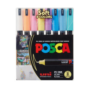 UNI-BALL Fineliner Posca 0.7mm PC-1MR SOFT COLORS