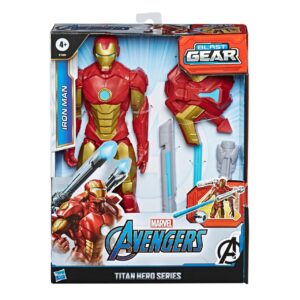 Marvel Avengers Titan Hero Series Blast Gear Iron Man Action Figure, 12-Inch Toy, For Kids Ages 4 And Up