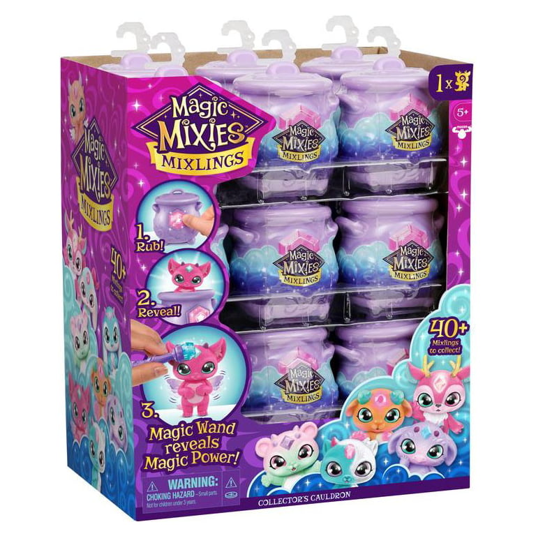 Magic Mixies Mixlings Tap & Reveal Cauldron, Magic Wand Reveals Magic Power and Surprise Reveal on Cauldron, for Kids Aged 5 and Up (Styles May Vary), Multicolor