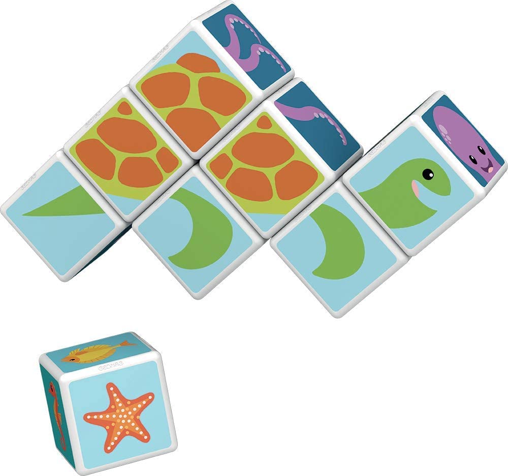 Geomag Magicube 146, Sea Animals - Building Game with Magnetic Cubes, 8 Cubes - Construction Toys for Boys and Girls - Image 3