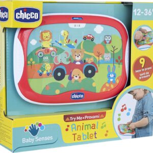 Chicco Gioco Tablet Degli Animali, Elettronico Parlante Con Contenuti Divertenti Sugli Animali, Batterie Incluse, 12-36 Mesi, Multicolore