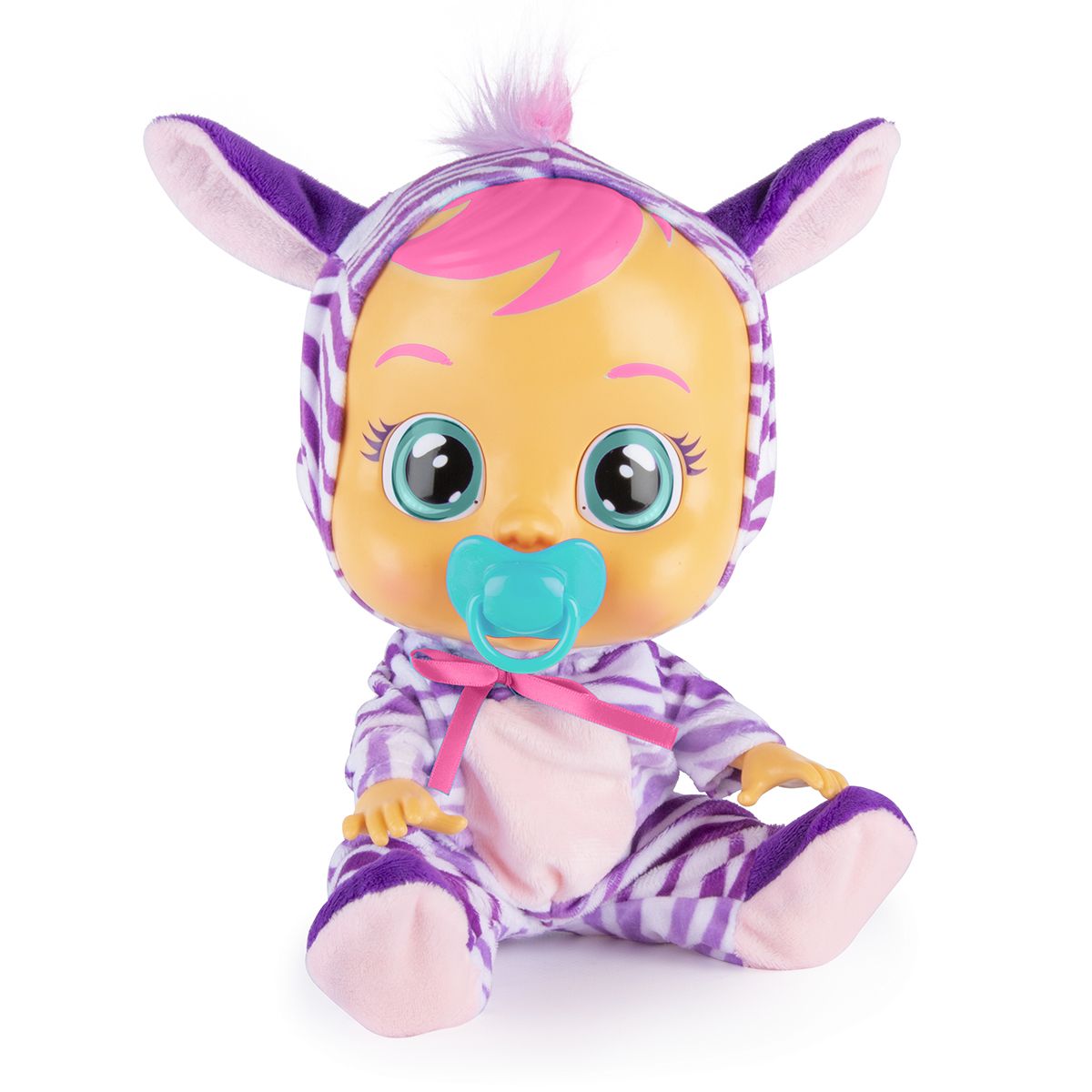Cry Babies Zena wearing fun Purple Zebra pajama's! - Image 4