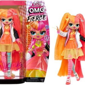 LOL Surprise OMG Fierce Fashion Doll - NEONLICIOUS - 11.5"/29cm Fashion Doll with 15 Surprises - Including Fashion Outfits, Accessories & Doll Stand - Collectable - For Kids From 3 Years