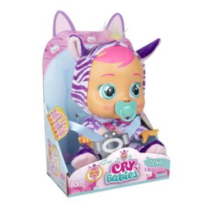 Cry Babies Zena wearing fun Purple Zebra pajama's!