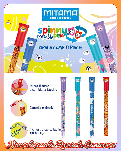 Stilolapsa me gomë Spinny Pen Mitama