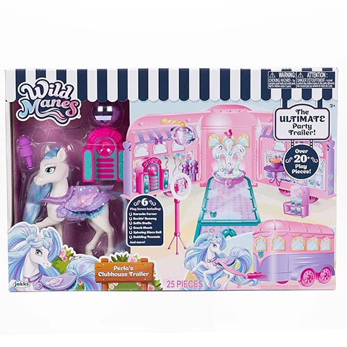 Set Wild Manes Horse Toys Perla's Clubhouse Trailer Playset with Perla Horse