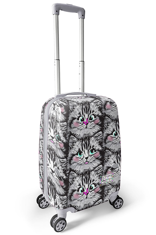 Valixhe udhëtimi Cat Pattern Cabin Size Suitcase (50cm) 16543 Coral High