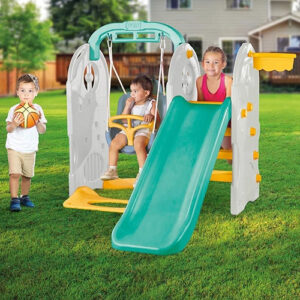 Set 4 në 1 Climbing Frame, Swing and Slide Playset Dolu