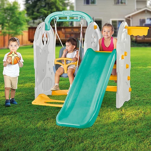 Set 4 në 1 Climbing Frame, Swing and Slide Playset Dolu