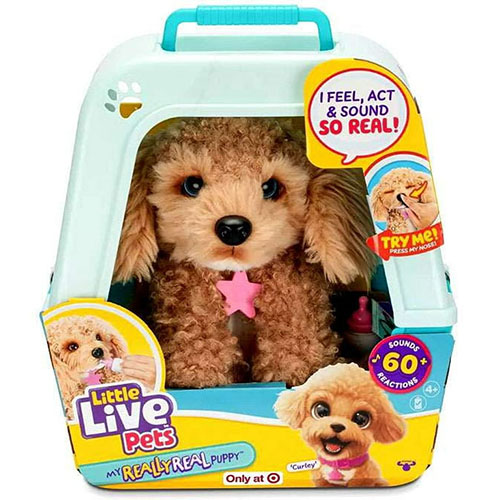Qenushi Curley Little Live Pets My Really Real Puppy Curley the Cavoodle Electronic Pet