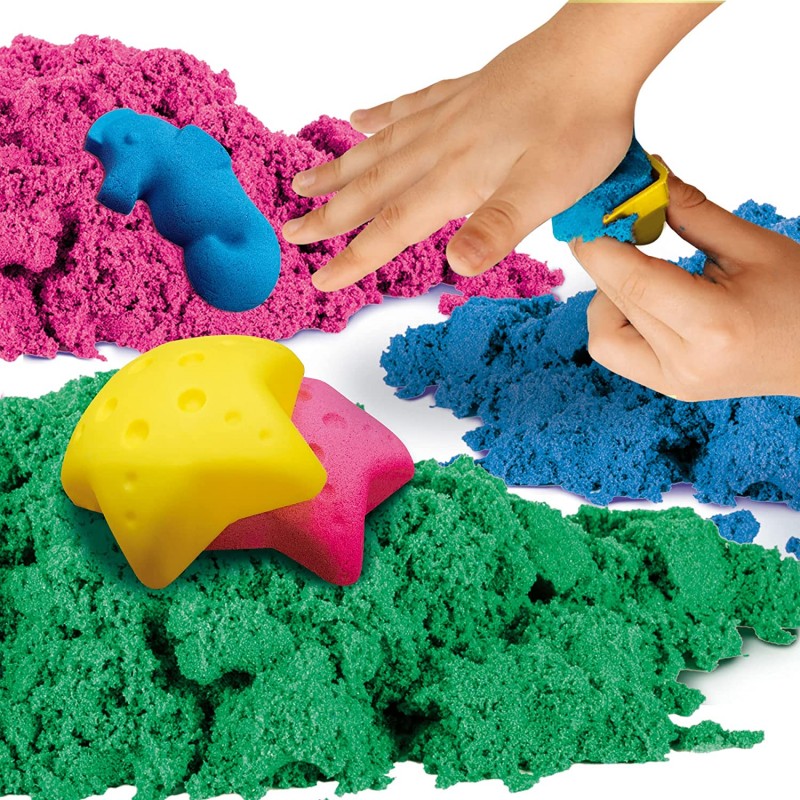 Çantë plazhi plastike e fortë + rërë kinetike 500 gr Barbie Lisciani - Image 2