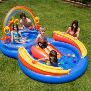 Qendër aktivitetesh Inflatable Kids Rainbow Ring Water Play Center 57453EP by Intex
