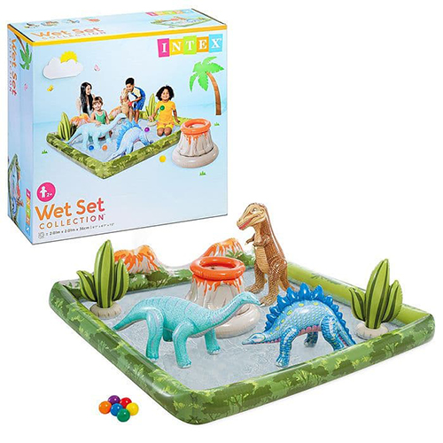 Pishinë me fryrje qendër aktivitetesh 56132 Jurassic Adventure 2.01m x 2.01m x 36cm Intex