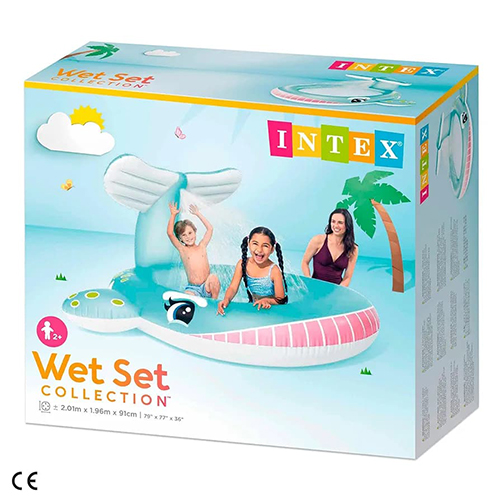 Pishinë balenë 57440 Whale Spray Pool Intex