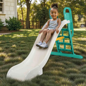 Rrëshkitëse pastel 114cm x 85cm x 189cm Big Splash Water Slide - Green & White Dolu