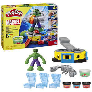 Play-Doh Marvel Hulk Smash & Squish Kids Playset with Bendy Action Figure and Accessories
