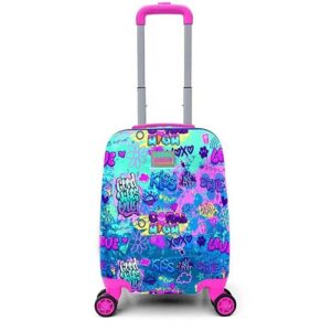 Valixhe udhëtimi Graffiti Patterned 16731 Coral High Small Children's Travel Suitcase