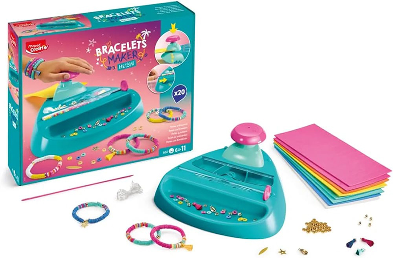 Set byzylykë bërës Heishi me perla dhe thekë, Maped Creativ Bracelets Maker Heishi
