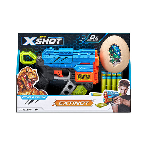 Pistolet me 8 fishekë XSHOT Dino Attack Dino Extinct Zuru