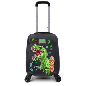 Valixhe udhëtimi për fëmijë  Kids Black Gray Dinosaur Patterned 16735 Coral High