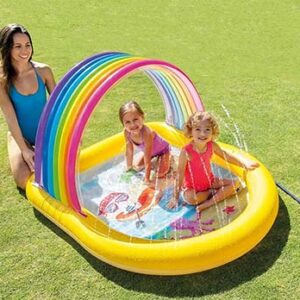 Pishinë 130 x 170 x 86 inflatable rainbow arch pool 57156 Intex