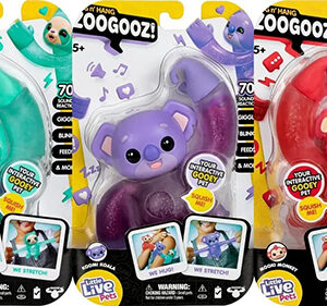 Goo Jit Zu Little Live Pets ZOOGOOZ Hug N' Hang Sloth, Koala or Monkey