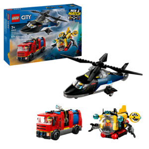 Lego Helicopter, Fire Truck & Submarine Remix