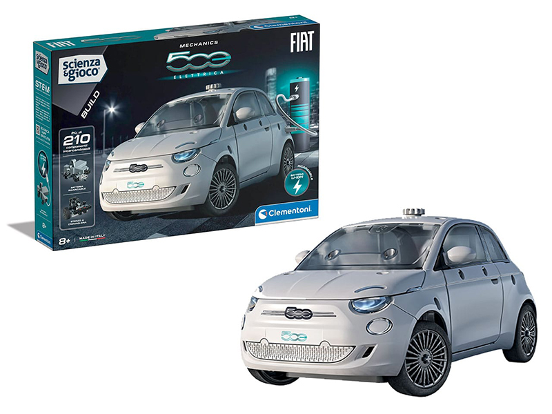 Clementoni scienza e gioco build fiat 500 elettrica