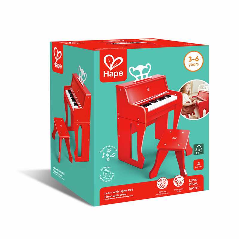 Pianot me drita dhe stol, Learn with Lights Piano Stool Hape