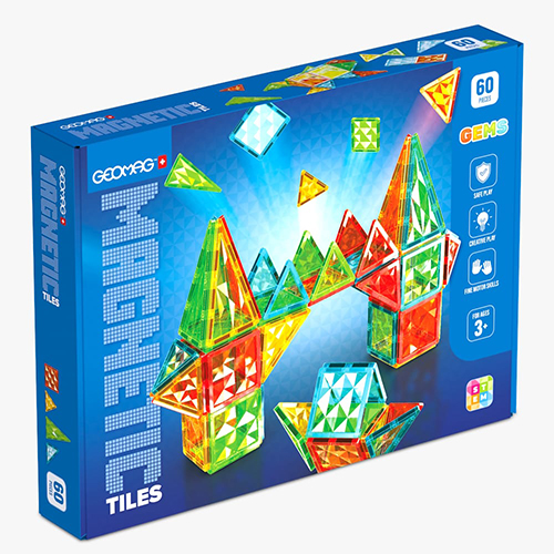 Pllaka magentike Magnetic Tiles Gems 60 Geomag