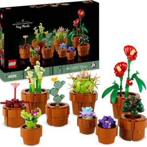 LEGO 10329 Icons Tiny Plants Set, Artificial Flowers in 9 Buildable Teracotta-Coloured Pots, Botanical Collection, Home Decor Accessory, Birthday Gift Idea for Her, Him, Wife or Husband