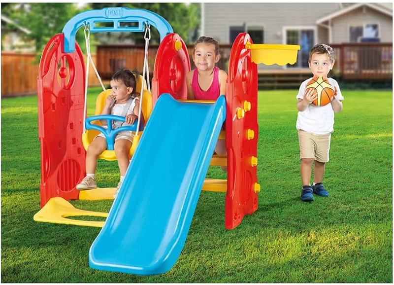 Set lojrash 4 në 1, 4-In-1 Kids Garden Playground Set Dolu