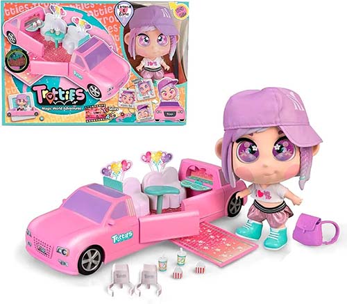 Set Trotties Emma with Limo, New York and Her Pop Up Mobile Limousine