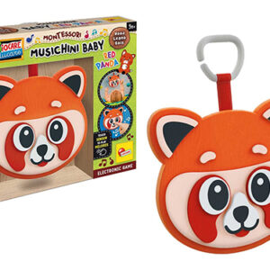 Lodër druri Montessori Musichini Baby Red Panda Lisciani
