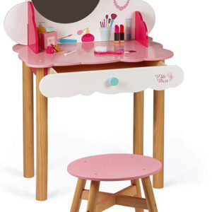 Tavolinë bukurie me stol druri, P'tite Miss Wooden Dressing Table Janod