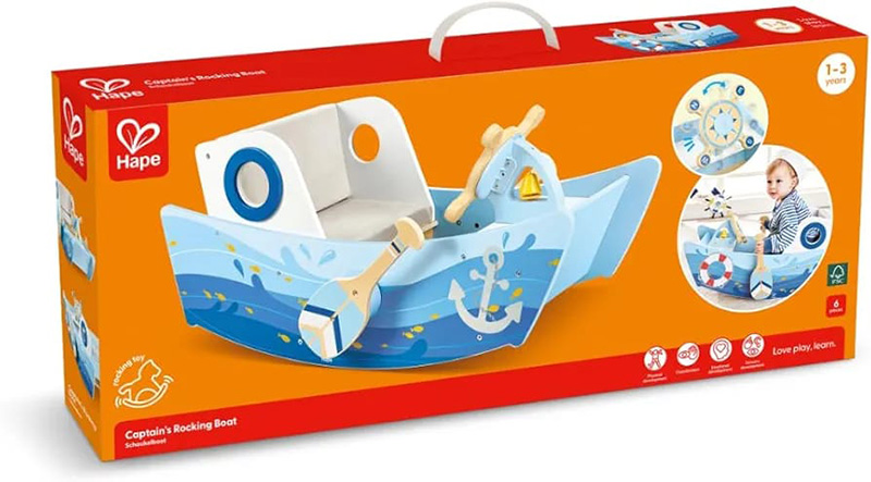 Varka lëkundëse e kapitenit, Captain's Rocking Boat – Interactive Rowing Toy Hape