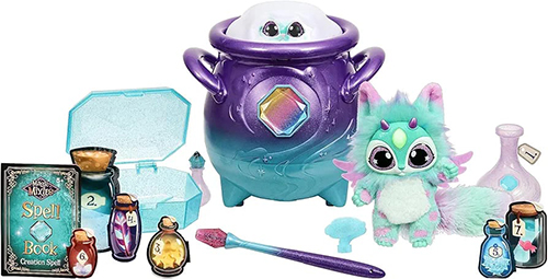 Magical Real Misting Purple Cauldron with Interactive Blue and Plush Toy Magic Mixies - Image 2