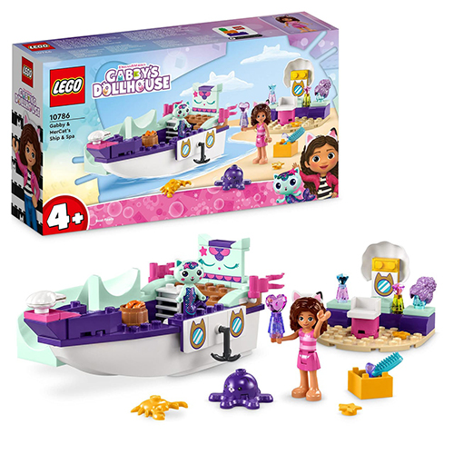 LEGO 10786 Gabby's Dollhouse Gabby & MerCat's Ship & Spa Boat Toy with Beauty Salon