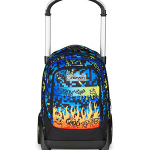 Çantë shkolle me rrota trolley Tyre - Scribbled Flame Seven®