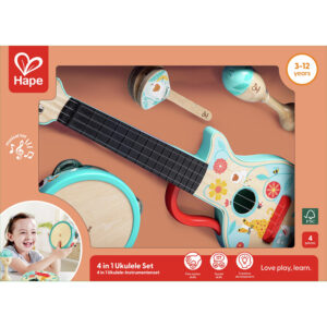 Set 4 in 1 ukulele Hape
