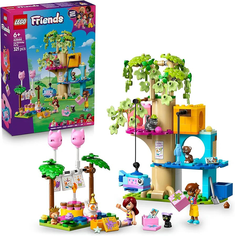 LEGO® Friends Cat Birthday Party & Tree House 42666