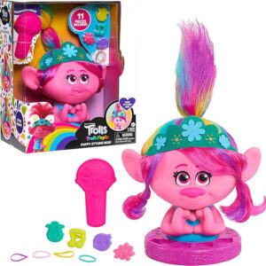 Kukulla DreamWorks TrollsTopia Poppy Styling Head, 11 pieces, Kids Toys