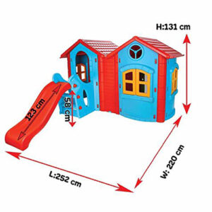 Set 2 shtëpi + rrëshkitëse, Slide Double Happy Home Pilsan