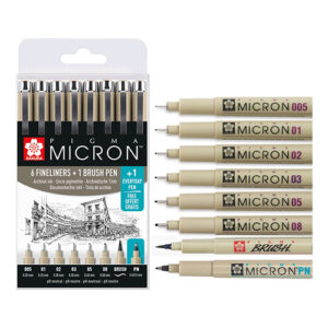 Sakura Pigma Micron fineliner Set | 7 Sizes + 1 Pigma Micron PN