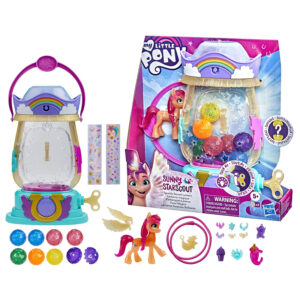 My Little Pony: A New Generation Movie Sparkle Reveal Lantern Sunny Starscout - Light Up Toy with 25 Pieces, Surprises