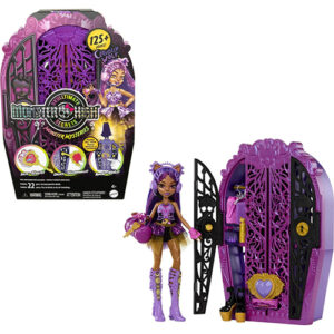 Monster High Skulltimate Secrets Monster Mysteries Playset, Clawdeen Wolf Doll with 19+ Surprises 125+ looks