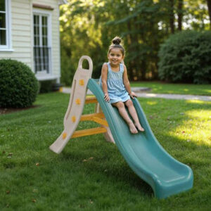 Rrëshkitëse uji pastel, Big Garden Slide With Water 2 in 1 Large White Ladder and Green Slope Dolu