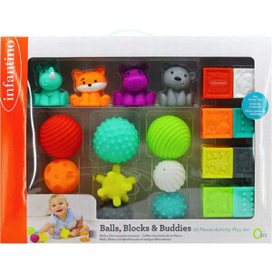 Set aktivitesh sensory balls, blocks & buddies  20-piece Infantino