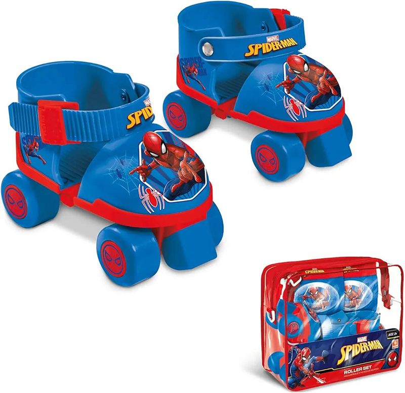 Set patina me 4 rrota, Roller 4 Wheels Spiderman Skates Set Mondo